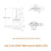 Bombilla LED de filamento de 1.5 W Z187 para microondas de_2