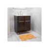 Mind Reader BAMATBRN Tapete de baño de lujo enrollable