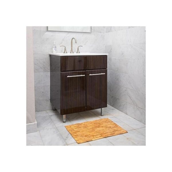 Mind Reader BAMATBRN Tapete de baño de lujo enrollable