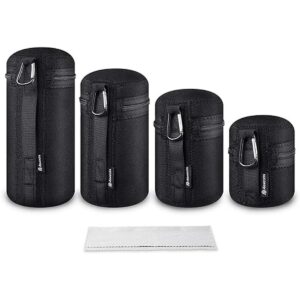 Powerextra 4 fundas para lentes con cremallera bolsa de_1