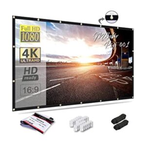 Mdbebbron Pantalla de proyección de 120 pulgadas plegable_1