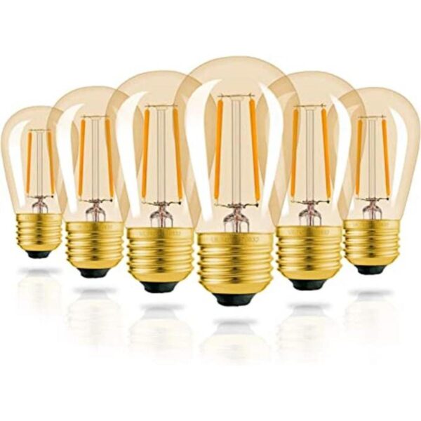 Hizashi 25 Pack 2200K LED S14 1 Watt Dimmable Bulb E26