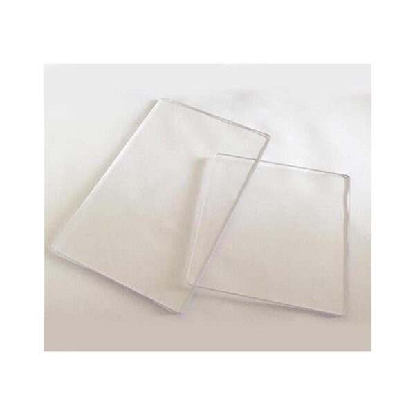 Material cuadrado acrílico transparente en blanco hoja