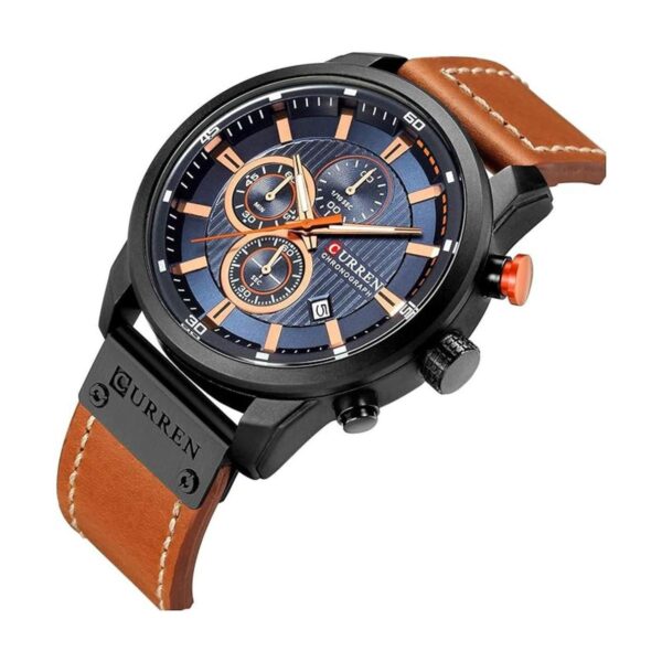 Reloj de pulsera de cuero para hombre vestido casual_2