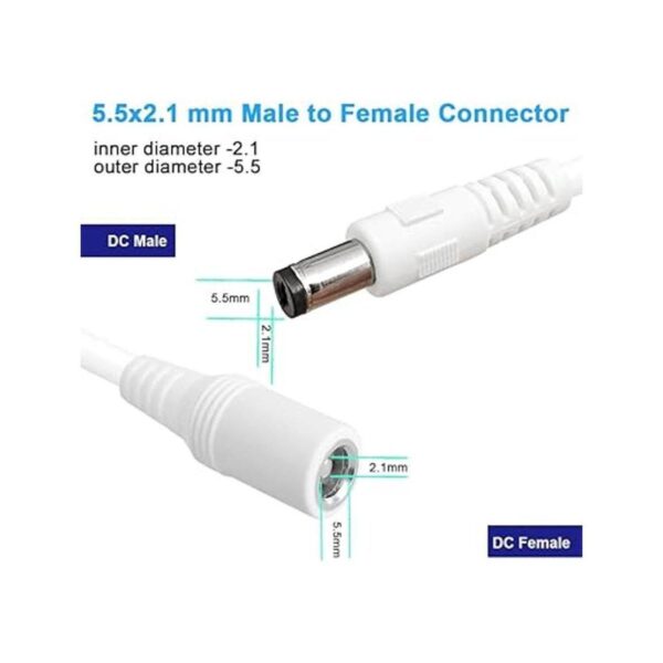 SIOCEN Paquete de 2Cable de extensión de alimentación CC_2
