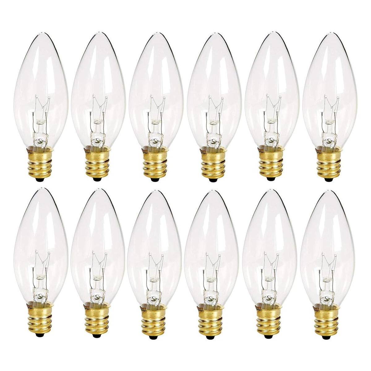 Holiday Joy Bombillas de repuesto de candelabro con punta