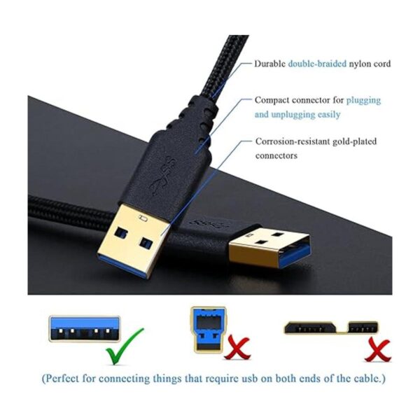 Besgoods Cable USB 3.0 A a A paquete de 4 cables USB_2