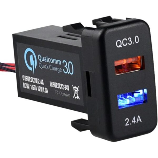Cllena Enchufe de cargador de puerto USB dual de carga