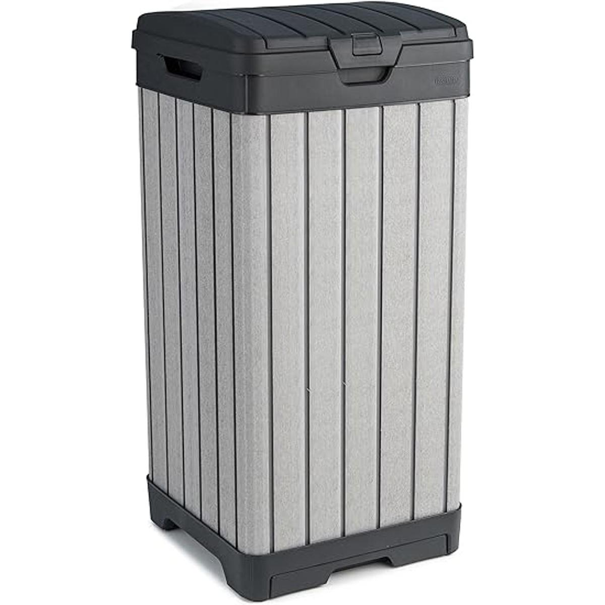 Keter Rockford Bote de basura de resina de 38 galones con