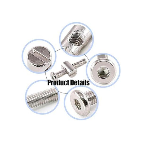 Glarks Juego surtido de 100 tornillos hexagonales M6 x