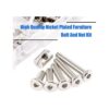 Glarks Juego surtido de 100 tornillos hexagonales M6 x