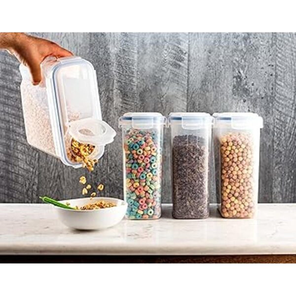 Pack de 4 envases herméticos para cereales y comida seca