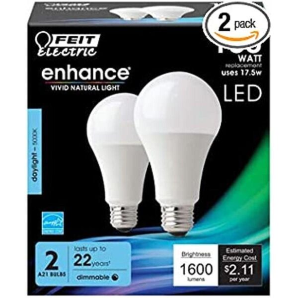 Feit Electric Bombilla LED regulable OM100DM950CA2 A19 5_1