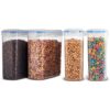 Pack de 4 envases herméticos para cereales y comida seca