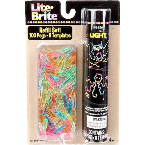Lite Brite Paquete de repuesto para clavijas y plantillas_1