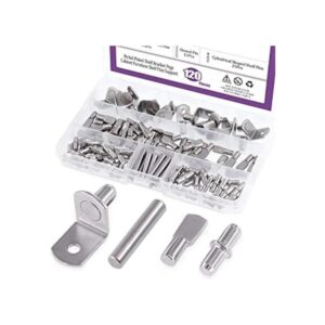 Swpeet Kit de pasadores de estante de 4 estilos 120