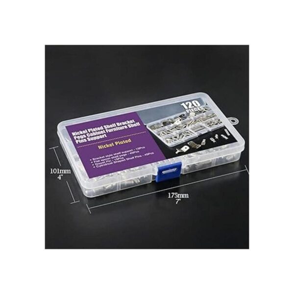 Swpeet Kit de pasadores de estante de 4 estilos 120