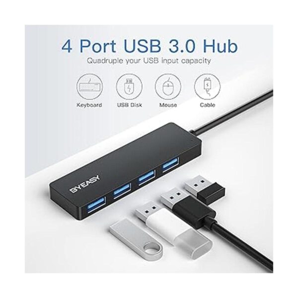 BYEASY Hub USB 3.0 de 4 puertos concentrador de datos_2