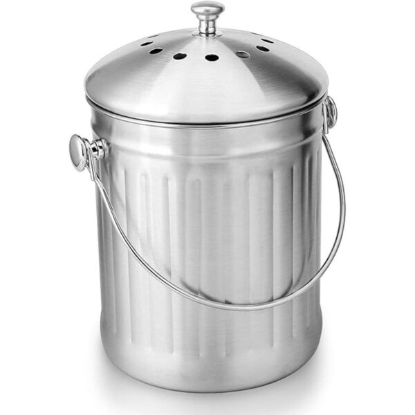 ENLOY Cubo de compostaje cubo de compost de acero_1