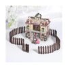 OUNONA Valla de jardín en miniatura para valla de madera