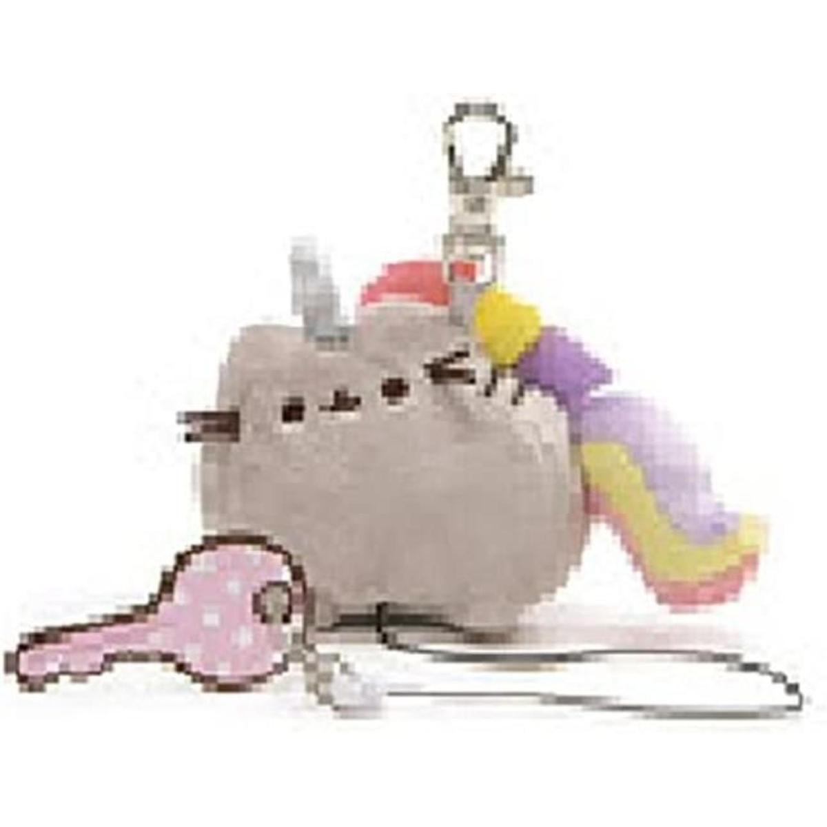 GUND Pusheenicorn Llavero retráctil de peluche para