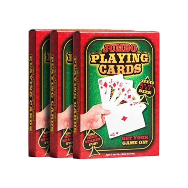Juego de cartas gigantes de 5 x 7 pulgadas paquete de 3_1