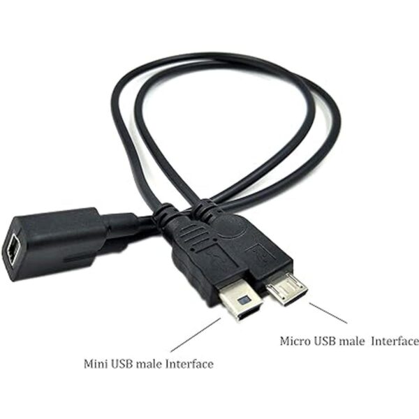 Duttek Mini USB Multi Cable de carga Mini USB Y Splitter_2