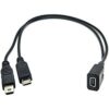 Duttek Mini USB Multi Cable de carga Mini USB Y Splitter_1