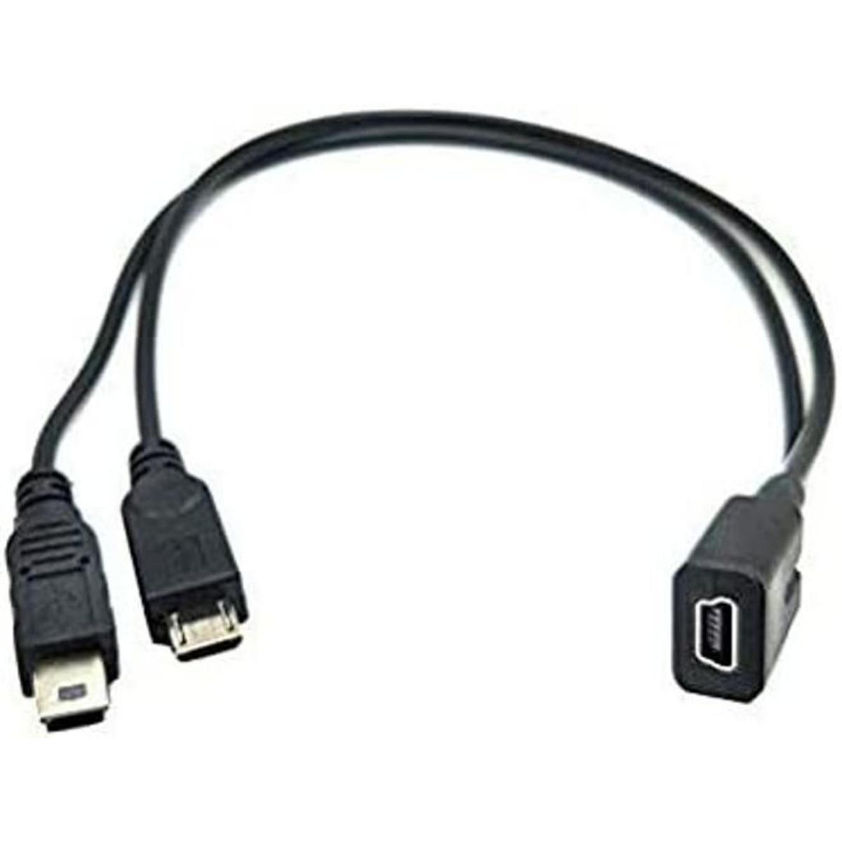 Duttek Mini USB Multi Cable de carga Mini USB Y Splitter