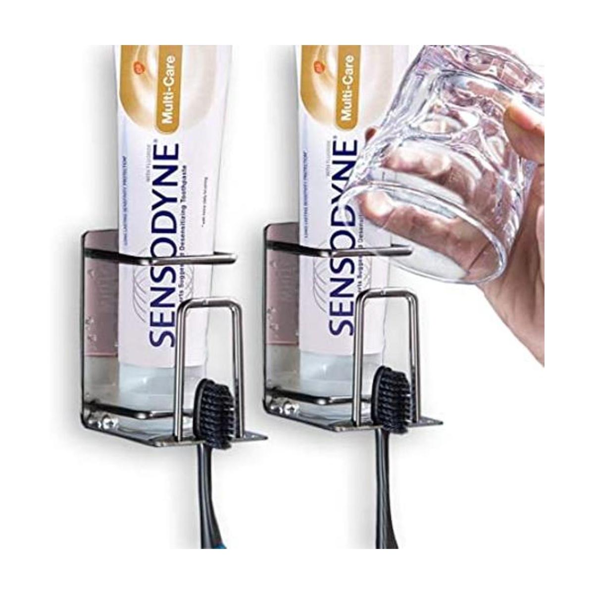 HANZE Paquete de 2 soportes para cepillos de dientes de