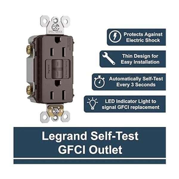 Legrand Radiant 2097CCD12 Toma de corriente GFCI color_3