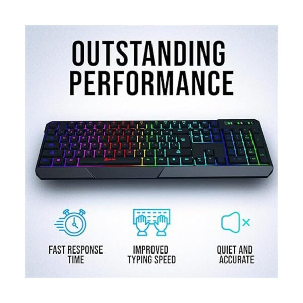 KLIM Chroma Teclado inalámbrico para juegos RGB versión_4