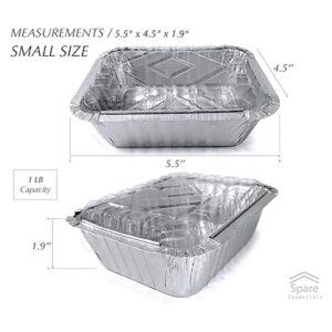 Paquete de 55 sartenes pequeñas de aluminio con tapas_4