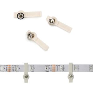 Paquete de 100 soportes de montaje de tira LED pinzas_1