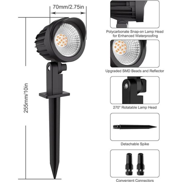 MEIKEE 7W LED Paisaje Luces Camino Luces de Baja Tensión_2