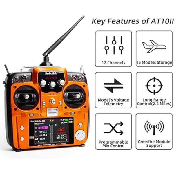 Radiolink AT10II Transmisor y receptor RC de 12 canales_2