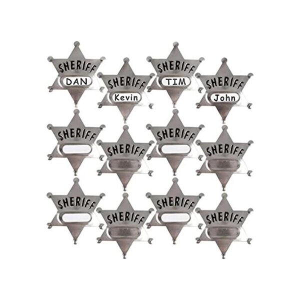 Insignias de metal de Sheriff Paquete de 24 insignias_1