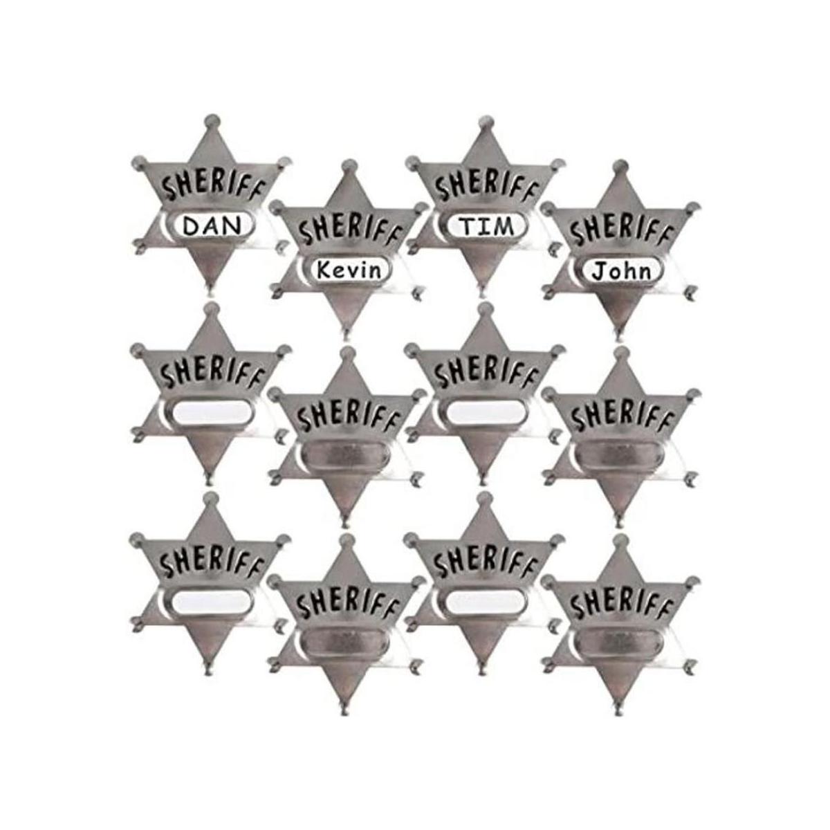 Insignias de metal de Sheriff Paquete de 24 insignias