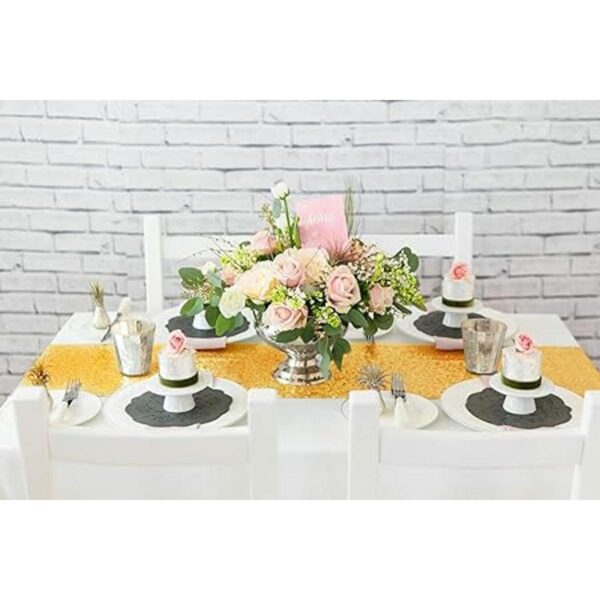 ShinyBeauty Camino de mesa rectangular 12x72 pulgadas_3