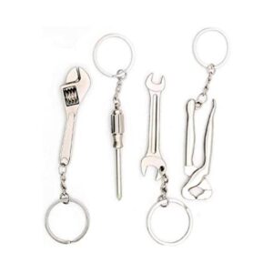 4 unids mini llave herramienta llavero metal llavero
