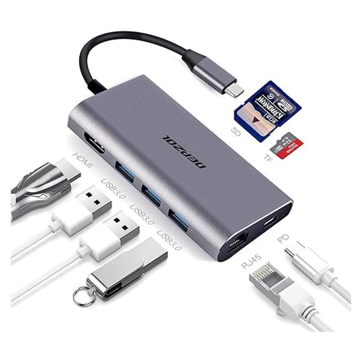DEPZOL DP401 USBC a HDMI Hub adaptador tipo C con