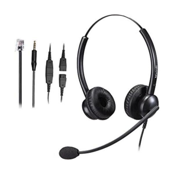 Auriculares de oficina con conector RJ9 para teléfono_1
