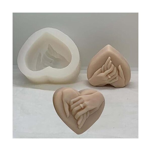 Molde de silicona para jabón de corazón y boda molde de_4