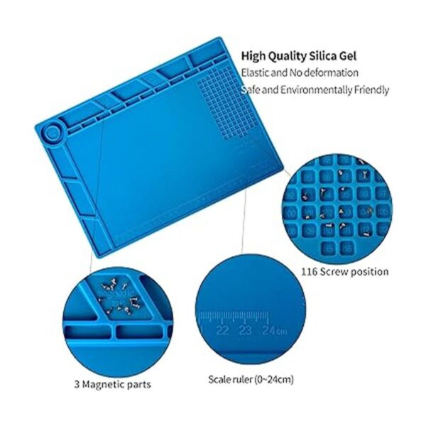 Kaisiking Alfombrilla de silicona para soldar alfombrilla