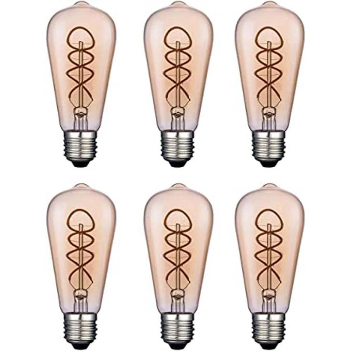 Harwez Bombillas LED Edison vintage regulables de 4 W