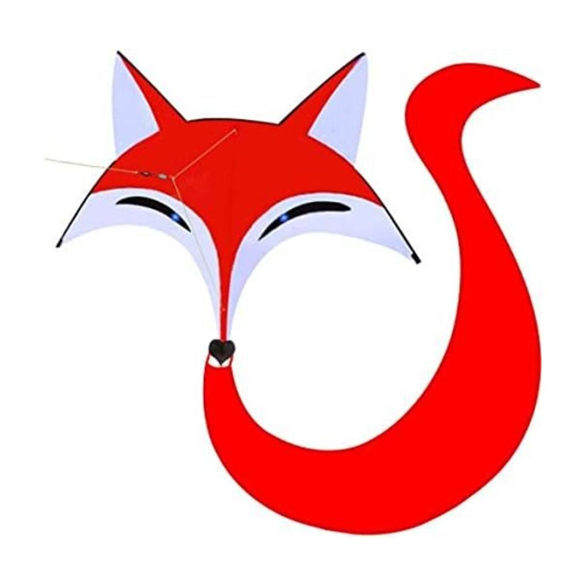Hengda Kite para niños rojo zorro cometa al aire libre