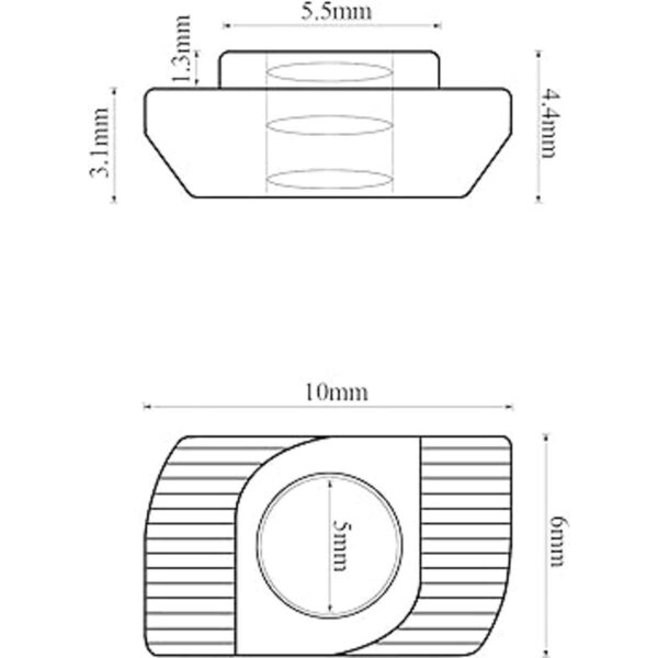 Sutemribor 2020 Series 100 piezas M5 TNuts acero al_4