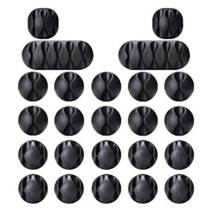 OHill Juego de 24 soportes adhesivos para cables de color_1