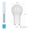 Paquete de 4 bombillas LED GU24 forma A19 9.5 W