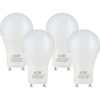 Paquete de 4 bombillas LED GU24 A19 equivalente a 60 W_1
